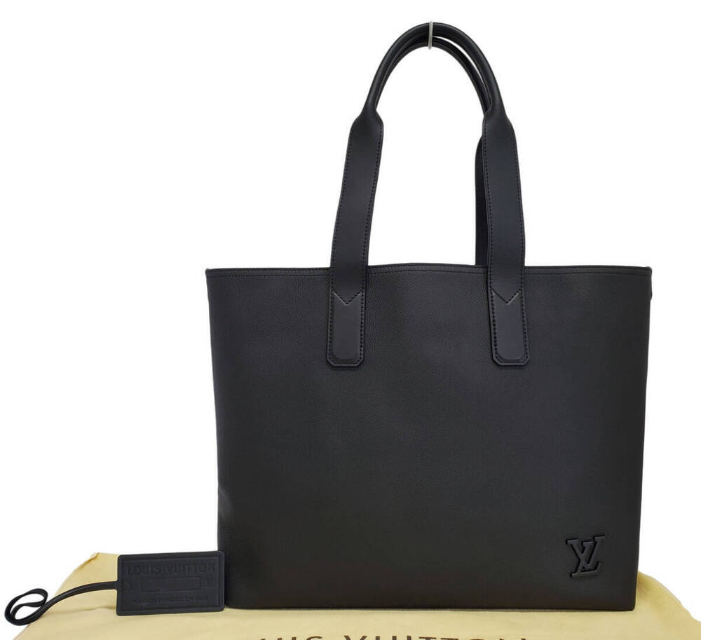 Louis Vuitton LV Aerogram Pilot Tote Hand Shoulder Bag Business Black